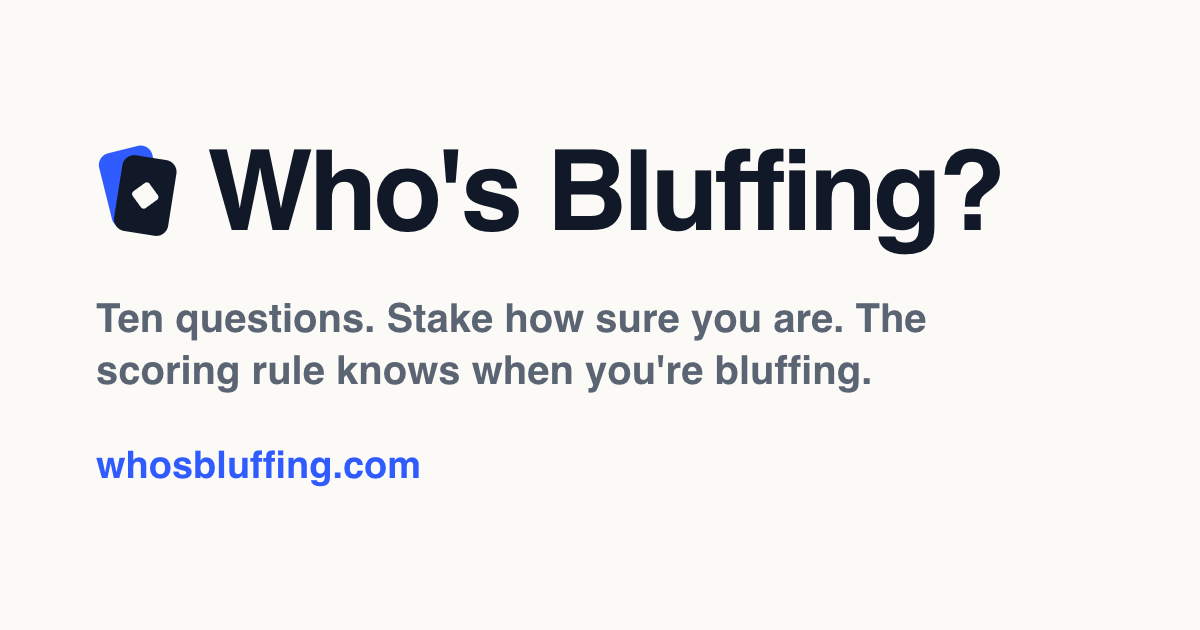Who's Bluffing?